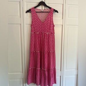 J. Crew Pink Sleeveless V-Neck Maxi Sundress